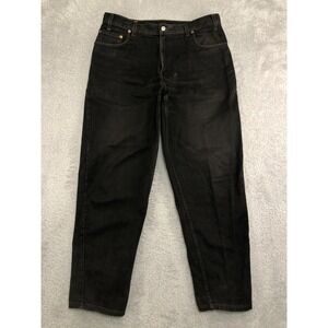 VTG Levis 560 Jeans Men's 36x31 (Tag 36x32) Black Made in USA Tapered *Flaw